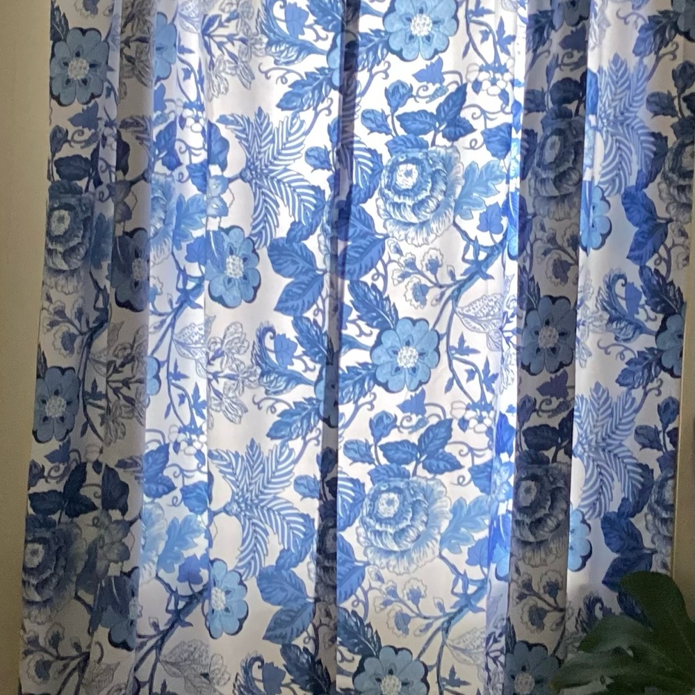 Lush Decor Blue Floral Panel Curtains